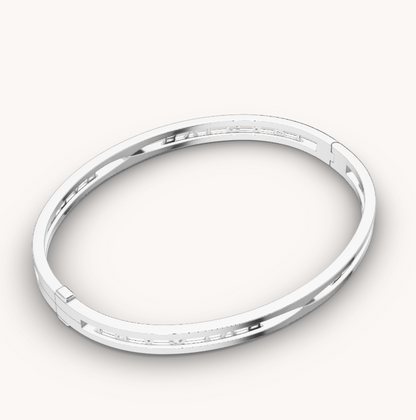 [⭐Veyra]ZERO 1 SPIRAL LOGO SILVER BRACELET