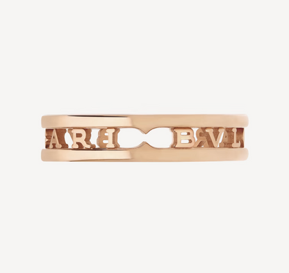 [⭐Veyra]ZERO 1 ONE-BAND WITH OPENWORK LOGO SPIRAL RING