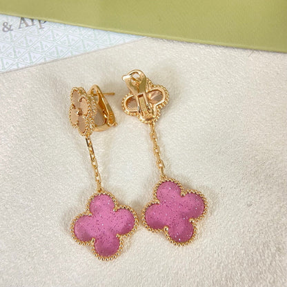 [⭐Veyra]2026 NEW CLOVER 2 MOTIF  BUBBLE PINK ENAMEL