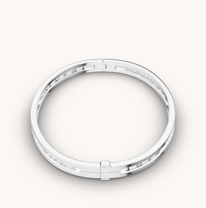[⭐Veyra]ZERO 1 SPIRAL LOGO SILVER BRACELET