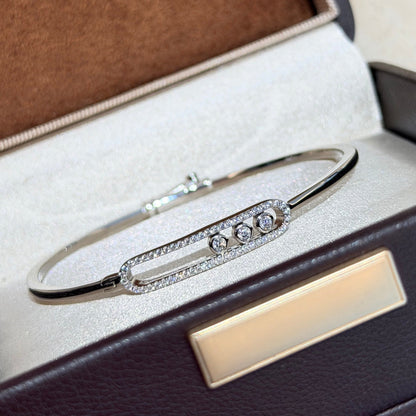 [⭐Veyra]Move Pavé Diamond Bangle Bracelet M