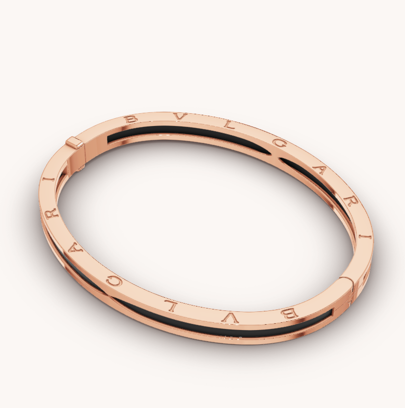 [⭐Veyra]ZERO 1 PINK GOLD WITH BLACK CERAMIC BRACELET