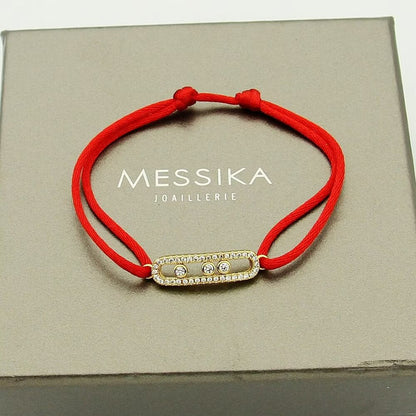 [⭐Veyra]Messika Care(s) pink cord pavé bracelet