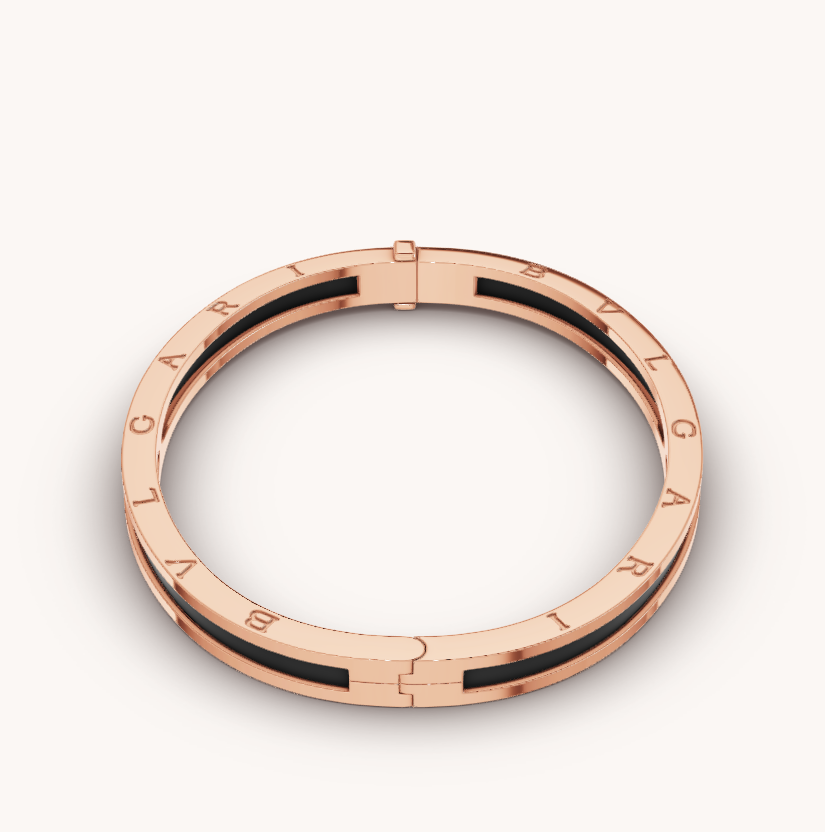 [⭐Veyra]ZERO 1 PINK GOLD WITH BLACK CERAMIC BRACELET