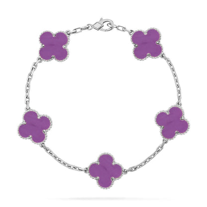 [⭐Veyra] CLOVER 5 MOTIF VIOLET BRACELET COLLECTION