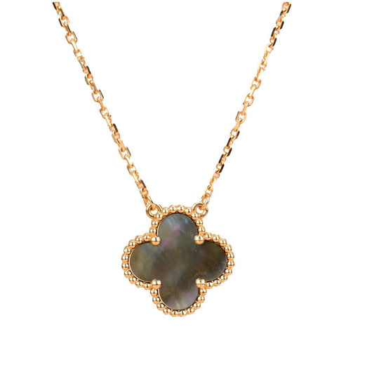 [⭐Veyra]CLOVER 15MM  GRAY MOTHER OF PEARL NECKLACE