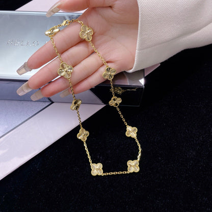 [⭐Veyra]CLOVER 10 MOTIFS LASER NECKLACE