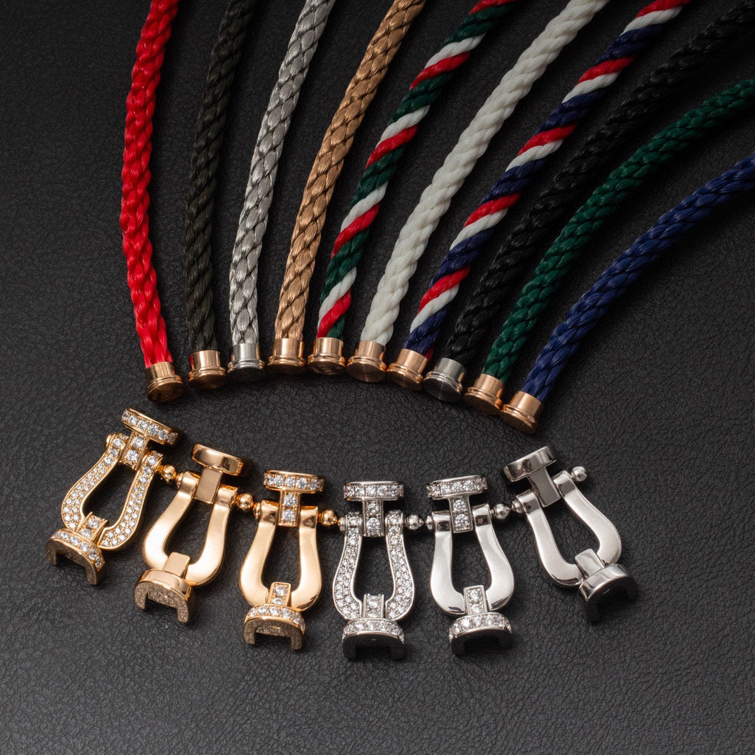 [⭐Veyra]FORCE LARGE HORSESHOE NO DIAMOND BRACELET GOLD
