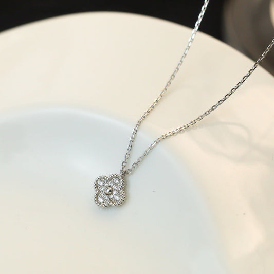 [⭐Veyra]CLOVER MINI 9.5MM PENDANT DIAMOND NECKLACE