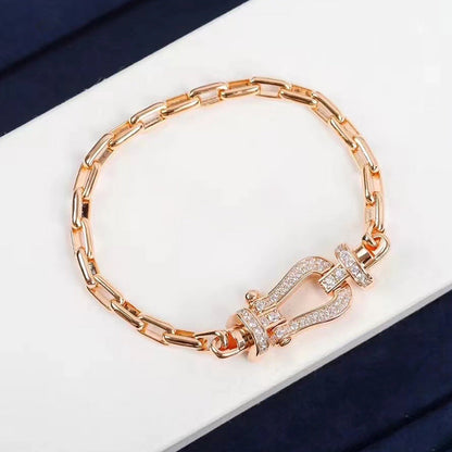[⭐Veyra]FORCE LARGE HORSESHOE CLASP  METAL BRACELET
