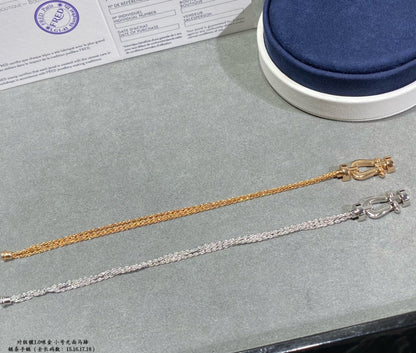 [⭐Veyra]FORCE SMALL HORSESHOE  DIAMOND CHAIN ROPE BRACELET