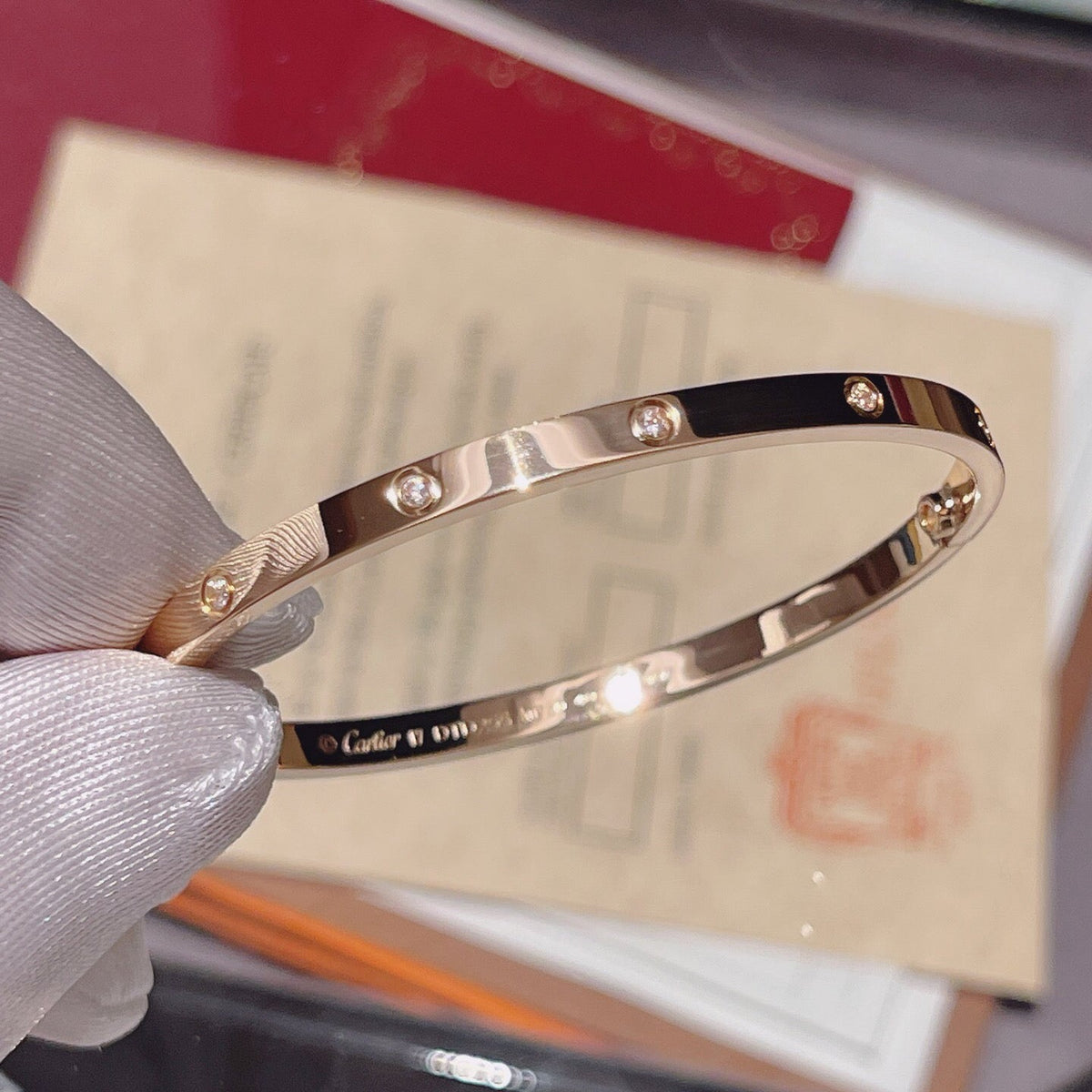 [⭐Veyra]LOVE BRACELET 3.65MM 10 DIAMONDS