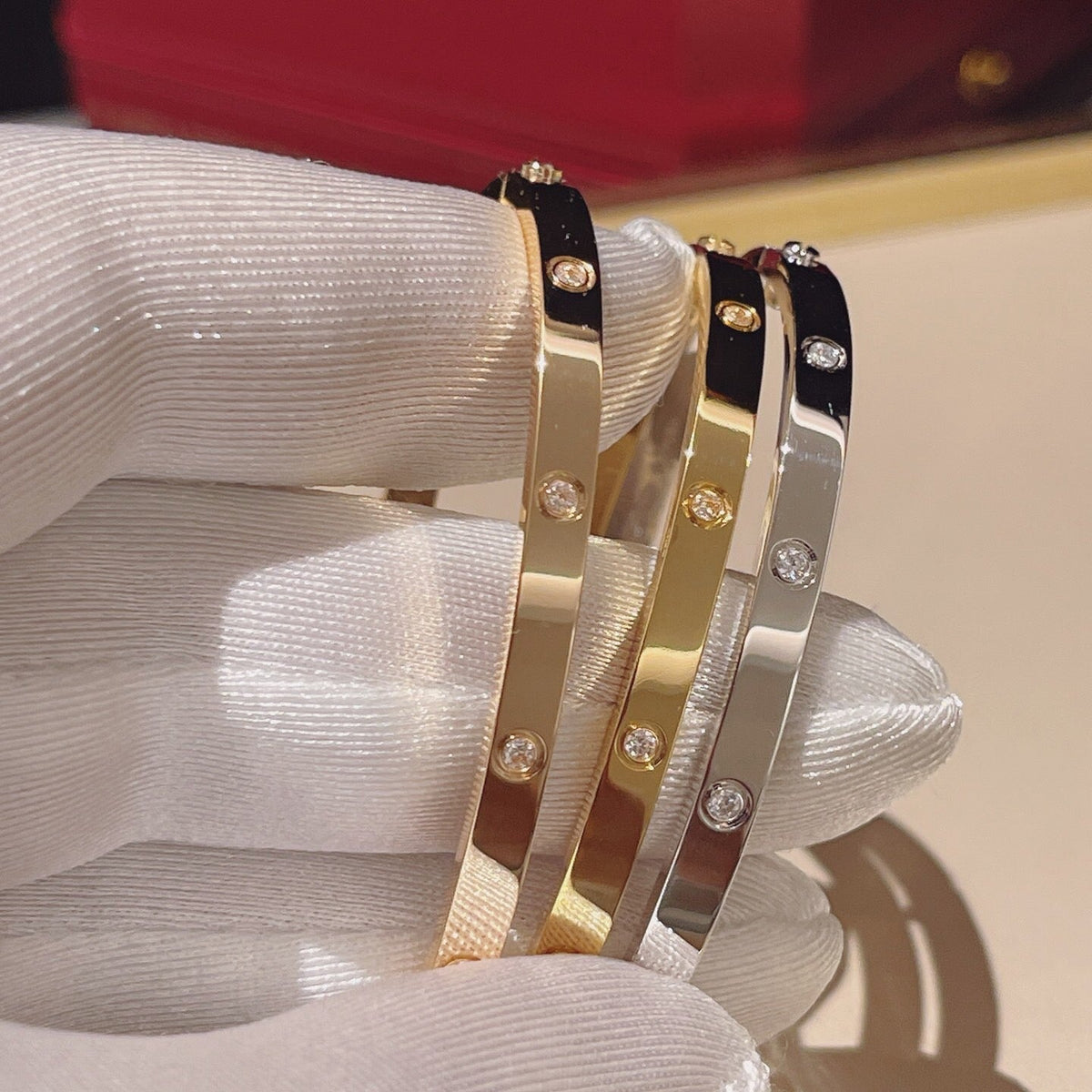 [⭐Veyra]LOVE BRACELET 3.65MM 10 DIAMONDS