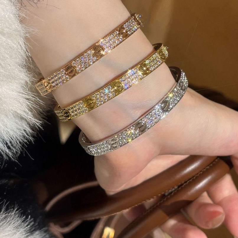 [⭐Veyra]LOVE BRACELET 6.1MM DIAMOND-PAVED