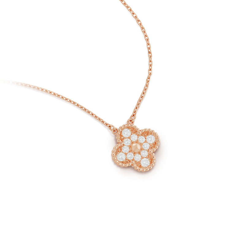 [⭐Veyra]CLOVER 15MM DIAMOND SINGLE FLOWER NECKLACE