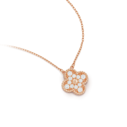 [⭐Veyra]CLOVER 15MM DIAMOND SINGLE FLOWER NECKLACE