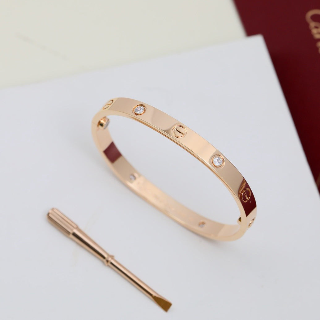 [⭐Veyra]LOVE BRACELET 6.1MM 4 DIAMONDS