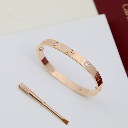 [⭐Veyra]LOVE BRACELET 6.1MM 4 DIAMONDS