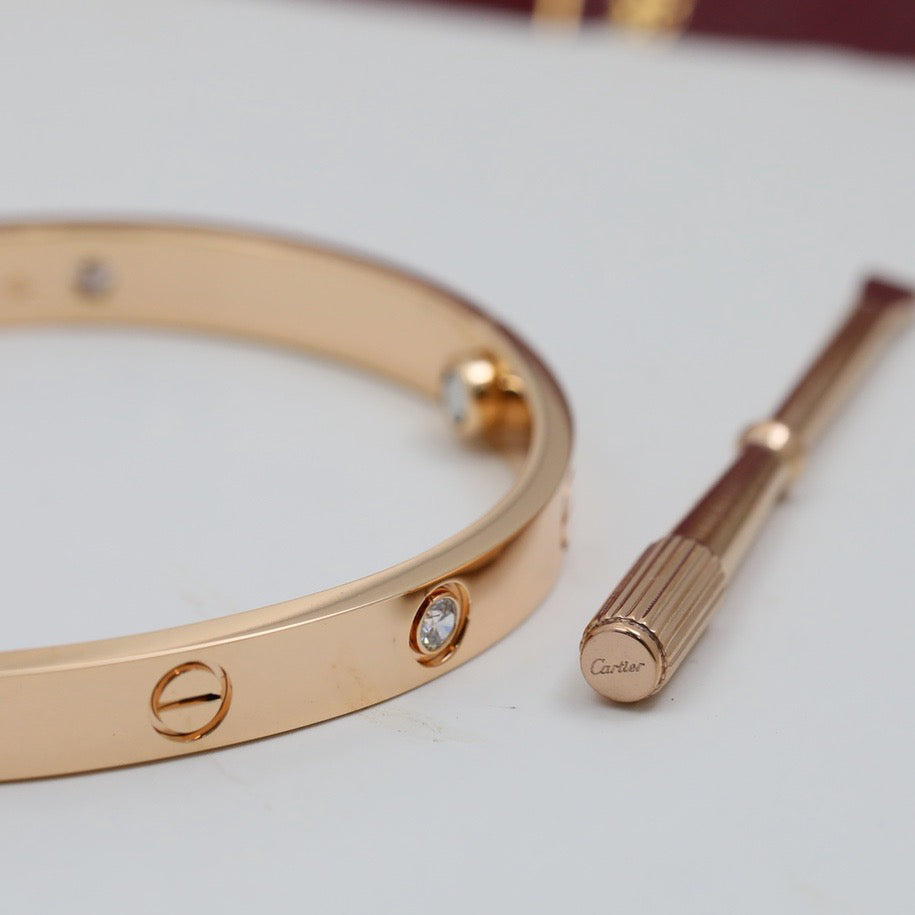 [⭐Veyra]LOVE BRACELET 6.1MM 4 DIAMONDS