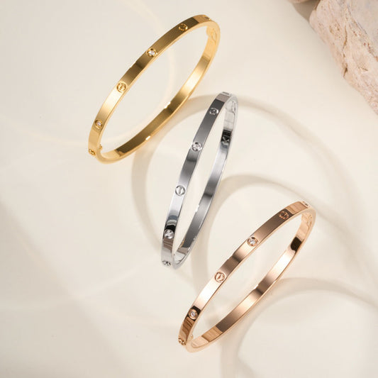 [⭐Veyra]LOVE BRACELET 3.65MM 6 DIAMONDS