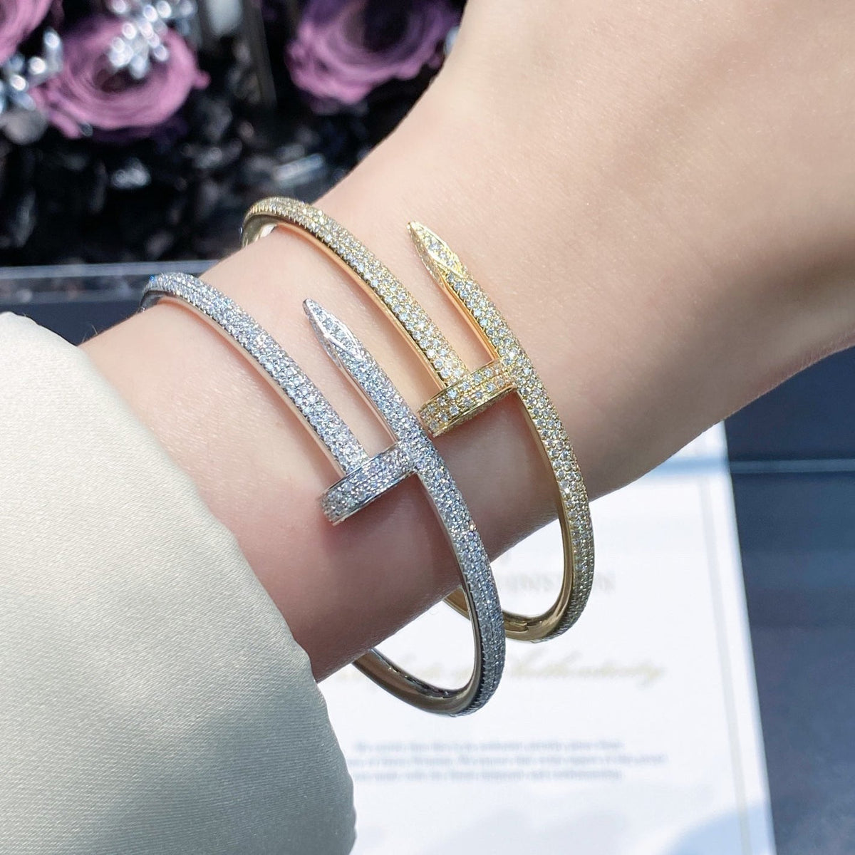 [⭐Veyra]JUSTE BRACELET 3.5MM ALL DIAMONDS