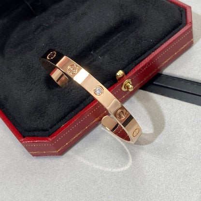 [⭐Veyra]LOVE BRACELET 6.1MM 1 DIAMOND OPEN CUFF
