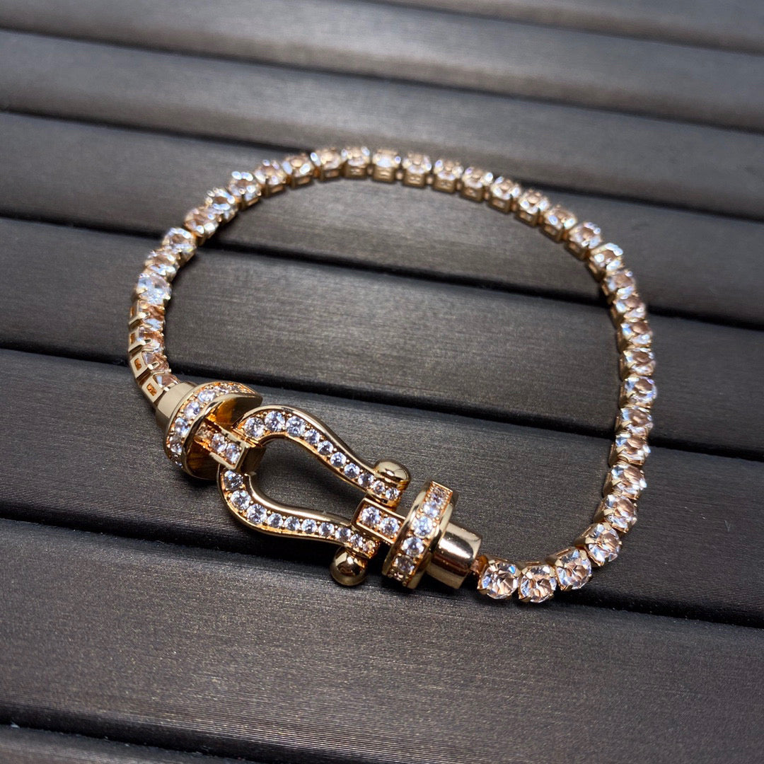 [⭐Veyra]FORCE  HORSESHOE  DIAMOND TENNIS BRACELET