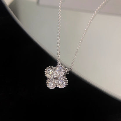 [⭐Veyra]CLOVER 15MM DIAMOND SINGLE FLOWER NECKLACE