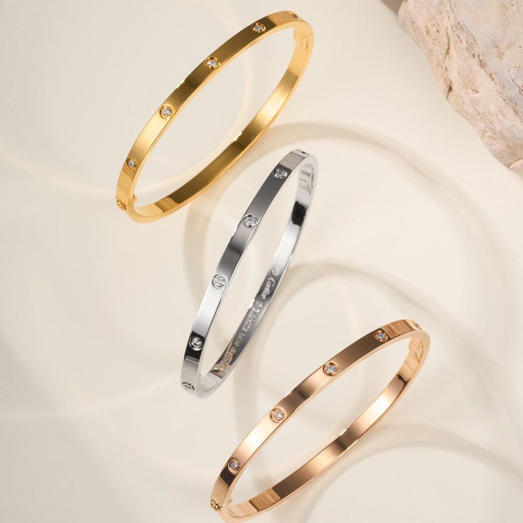 [⭐Veyra]LOVE BRACELET 3.65MM 10 DIAMONDS