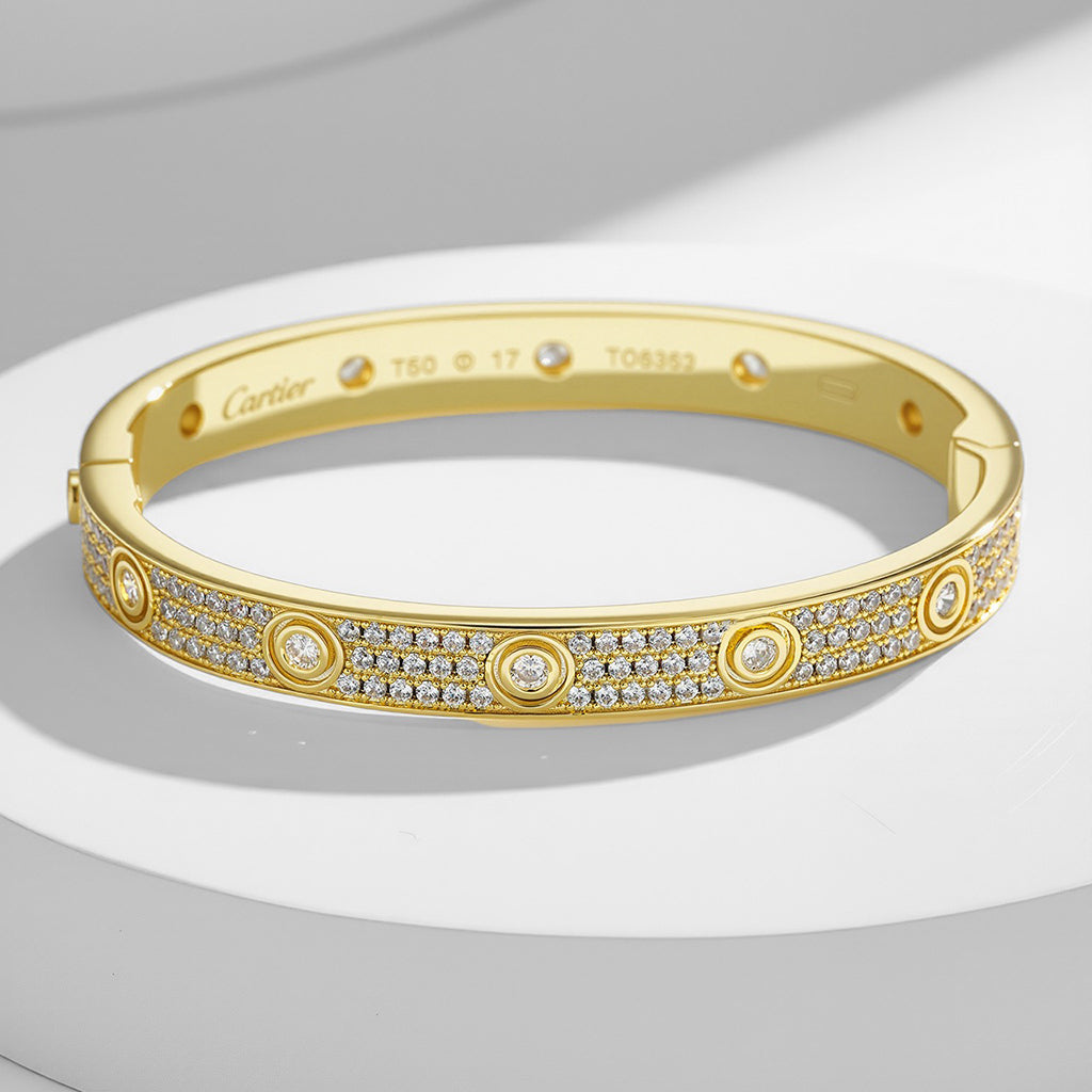 [⭐Veyra]LOVE BRACELET 6.1MM DIAMOND-PAVED 10 BIG DIAMONDS