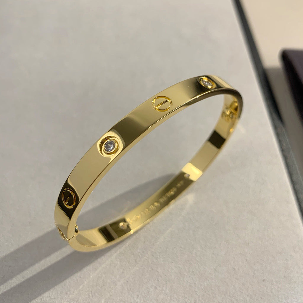[⭐Veyra]LOVE BRACELET 6.1MM 4 DIAMONDS