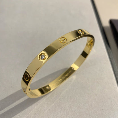 [⭐Veyra]LOVE BRACELET 6.1MM 4 DIAMONDS