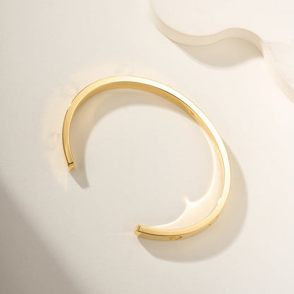[⭐Veyra]LOVE BRACELET 6.1MM 1 DIAMOND OPEN CUFF