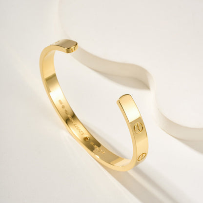 [⭐Veyra]LOVE BRACELET 6.1MM 1 DIAMOND OPEN CUFF
