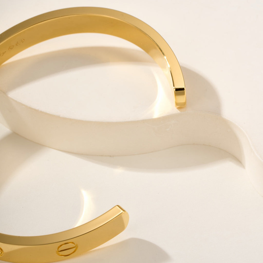 [⭐Veyra]LOVE BRACELET 6.1MM 1 DIAMOND OPEN CUFF