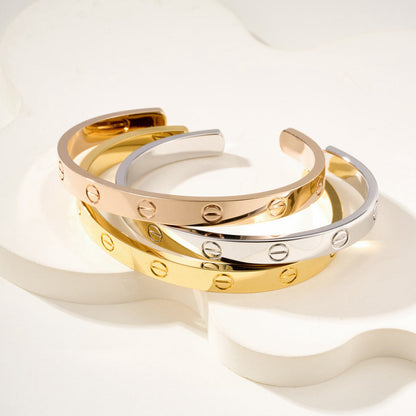 [⭐Veyra]LOVE BRACELET 6.1MM OPEN CUFF