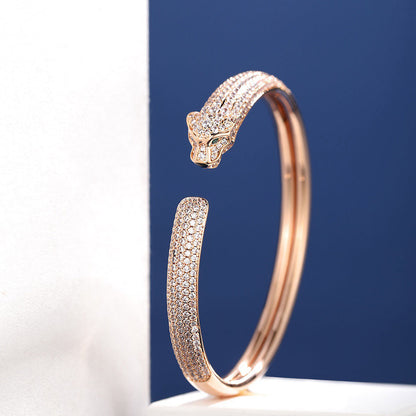 [⭐Veyra]PANTHERE FULL DIAMOND OPEN BRACELET