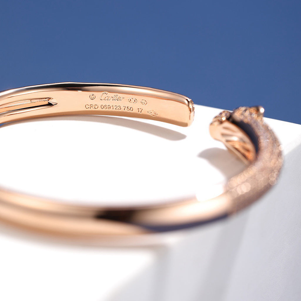 [⭐Veyra]PANTHERE FULL DIAMOND OPEN BRACELET