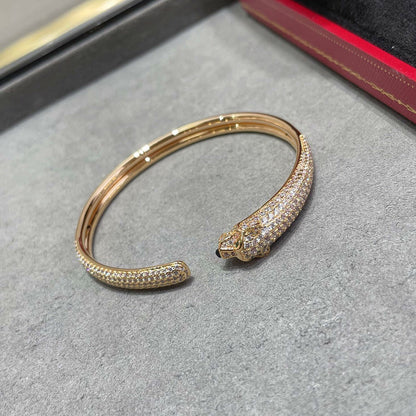 [⭐Veyra]PANTHERE FULL DIAMOND OPEN BRACELET