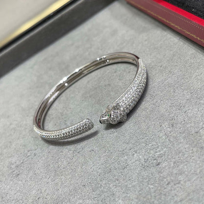[⭐Veyra]PANTHERE FULL DIAMOND OPEN BRACELET