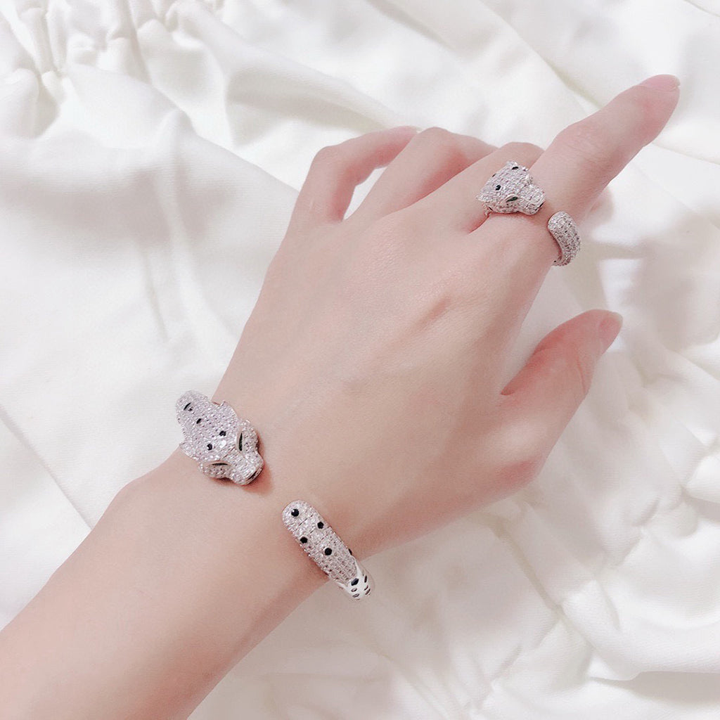 [⭐Veyra]PANTHERE BIG BRACELET DIAMONDS