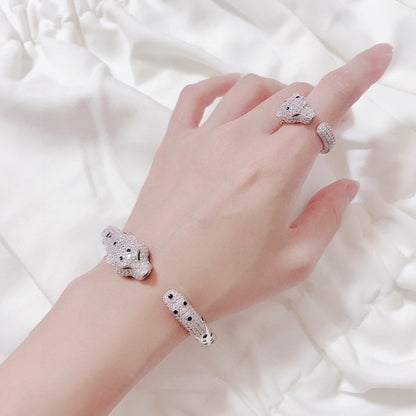 [⭐Veyra]PANTHERE BIG BRACELET DIAMONDS