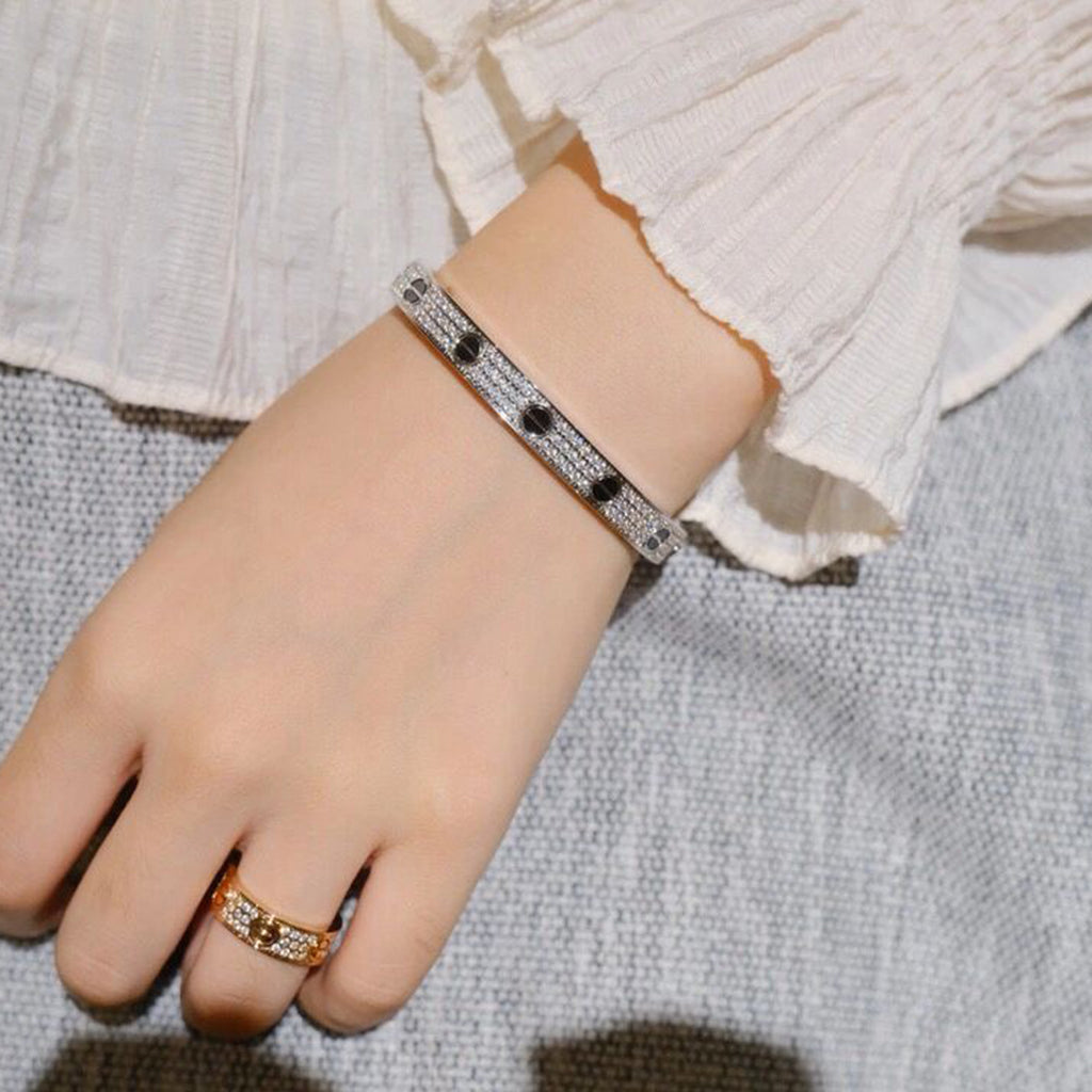 [⭐Veyra]LOVE BRACELET 6.1MM DIAMOND-PAVED CERAMIC