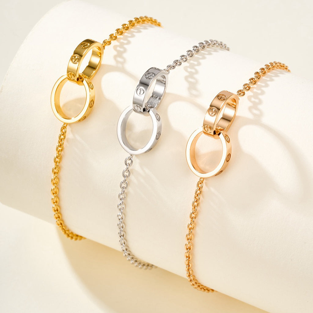 [⭐Veyra]LOVE BRACELET DOUBLE RING
