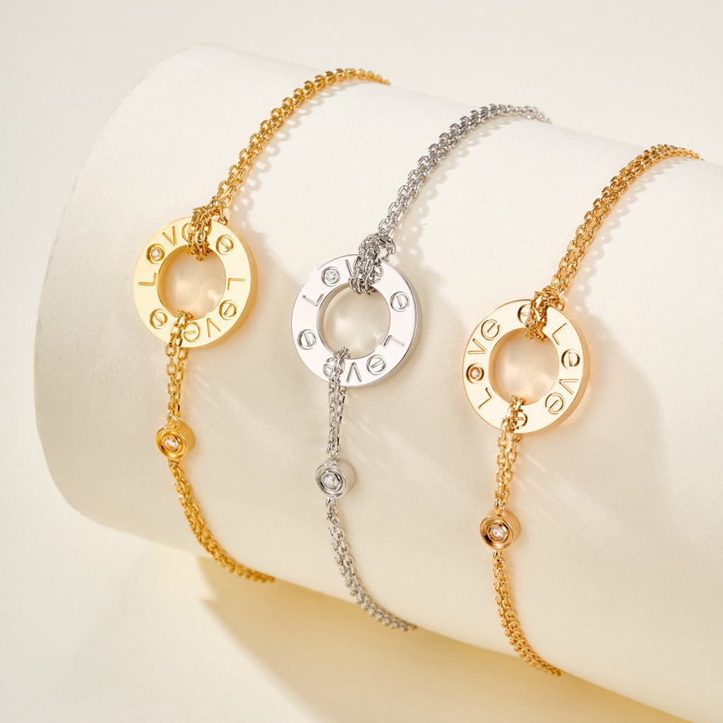[⭐Veyra]LOVE BRACELET 2 DIAMOND