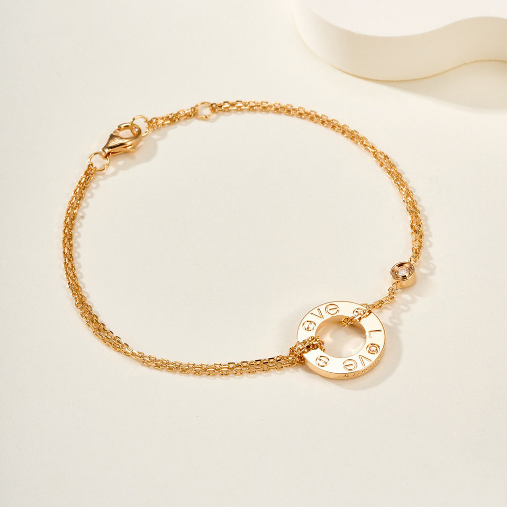 [⭐Veyra]LOVE BRACELET 2 DIAMOND