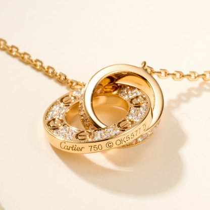 [⭐Veyra]LOVE DOUBLE RING FULL DIAMOND BRACELET