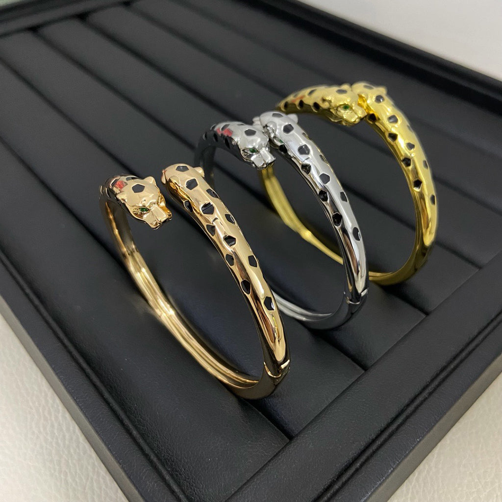 [⭐Veyra]PANTHERE DOUBLE HEADED OPEN BRACELET