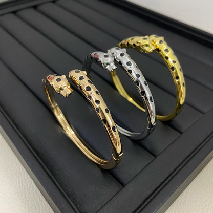 [⭐Veyra]PANTHERE DOUBLE HEADED OPEN BRACELET