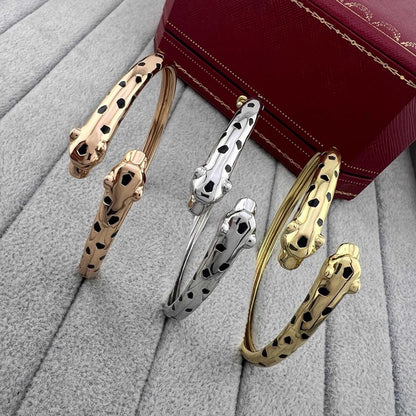 [⭐Veyra]PANTHERE DOUBLE HEADED OPEN BRACELET